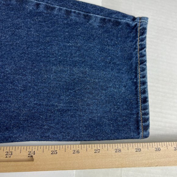 VTG 90s Guess Jeans Men's 29* Pascal Loose Tapered Dark Blue Cotton Denim Tag 33 - Picture 12 of 16